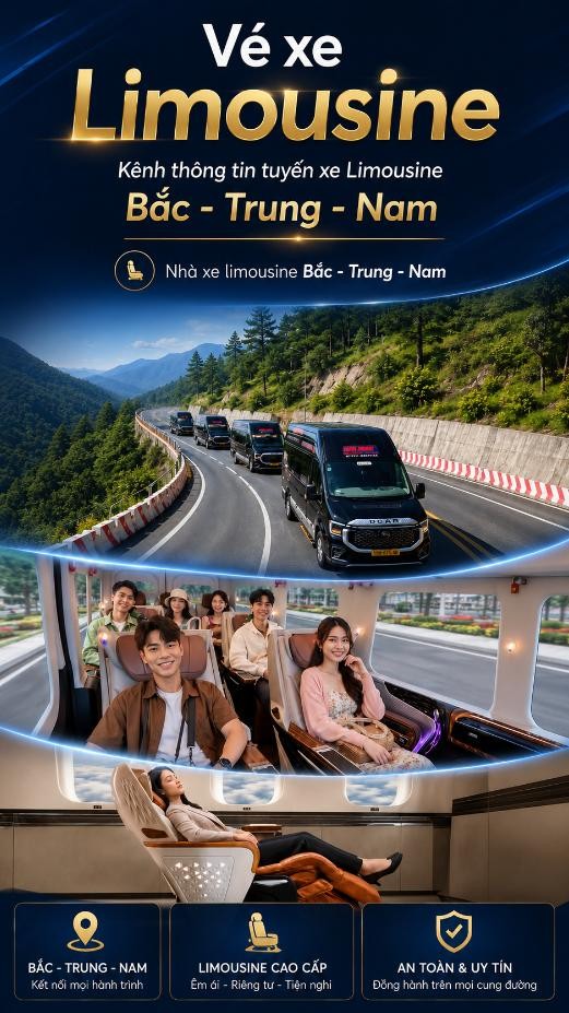 Trang vé xe Limousine 3 miền Bắc – Trung – Nam